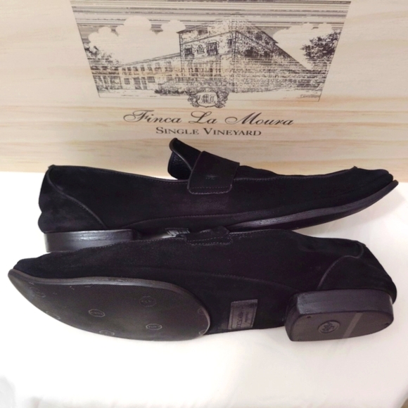 Dolce & Gabbana Black Suede Loafers Italian Leather Made In Italy US 7 1/2 Used - Picture 9 of 15